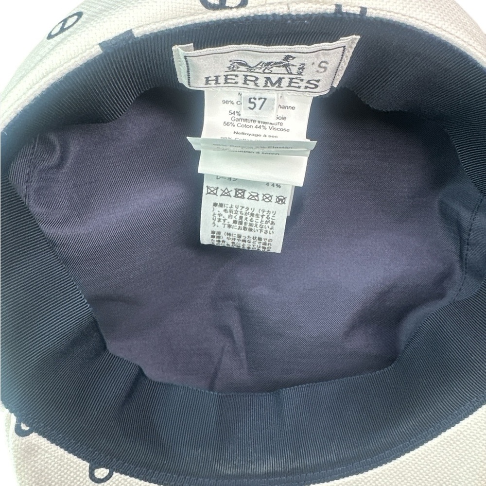 Hermès Hermes Cotton Polyurethane Metal Casquette Hat White - Picture 5 of 6